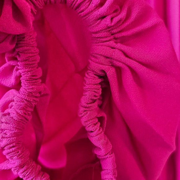 ZARA - Pleated Blouse - M - Raspberry Color - Picture 4 of 6